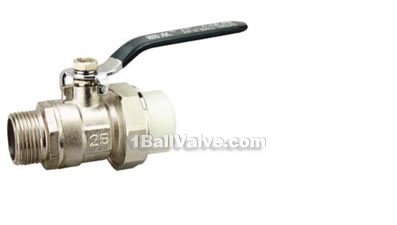 PP-R copper ball valves( external wire single head type)